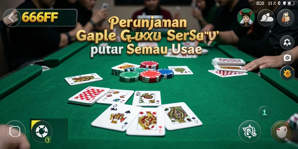 Screenshot gameplay menampilkan serunya bermain Gaple.