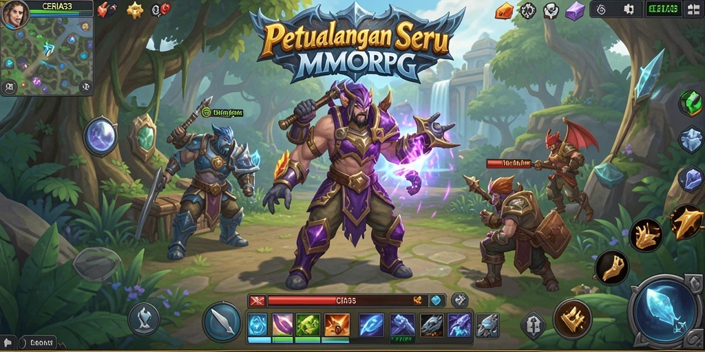 Screenshot utama CERIA33 menampilkan petualangan seru dalam dunia MMORPG.