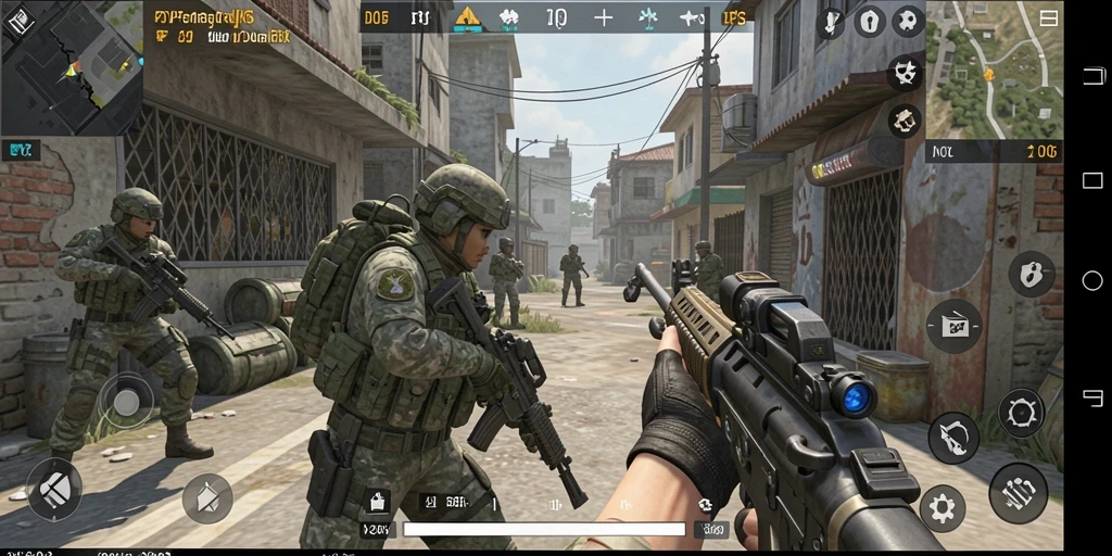Gameplay D06 yang mendebarkan dengan aksi FPS intens.