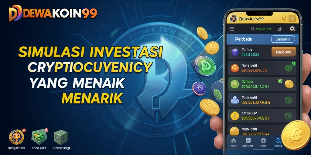 Tampilan gameplay DEWAKOIN99 yang interaktif dan mendidik tentang cryptocurrency.