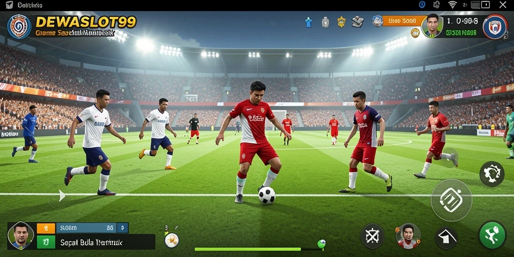 Tampilan gameplay DEWASLOT99 yang mendebarkan dalam pertandingan sepak bola.