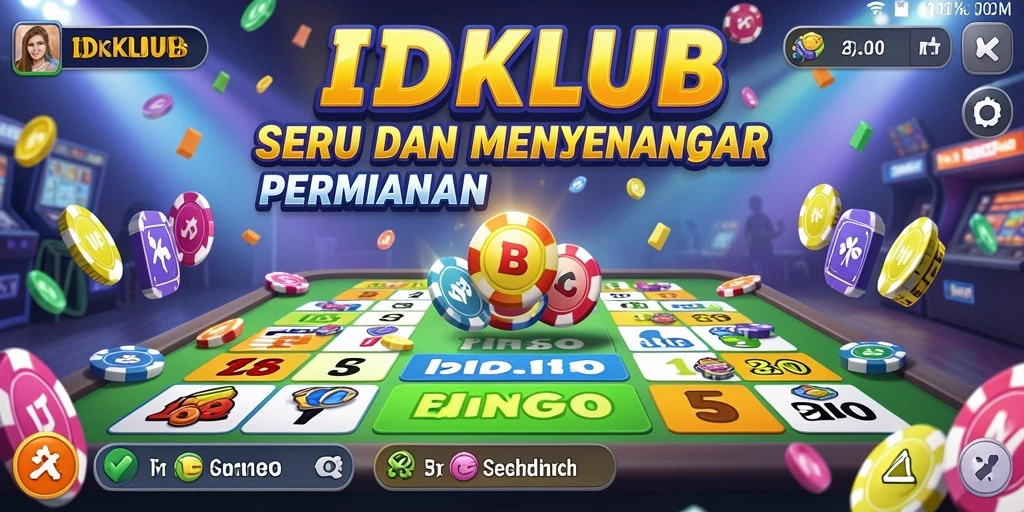 Tampilan gameplay menarik dari game Bingo IDKLUB.