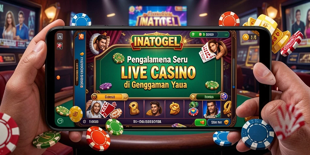 Tampilan gameplay live dengan dealer profesional di INATOGEL.