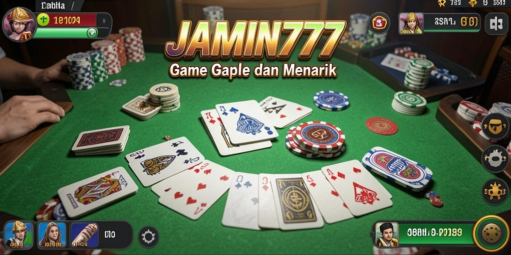 Tampilan gameplay seru dari JAMIN777 saat bermain Gaple.