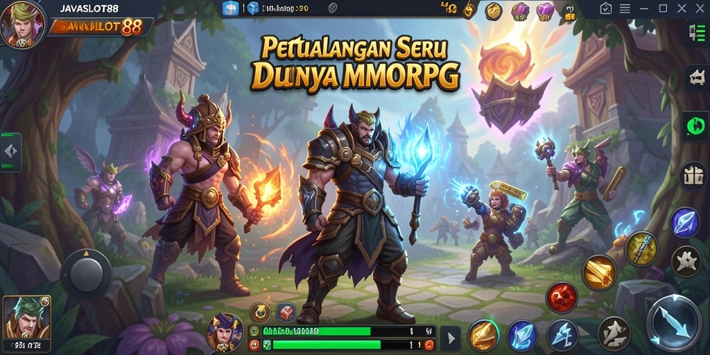 Tampilan gameplay seru dalam dunia MMORPG JAVASLOT88.