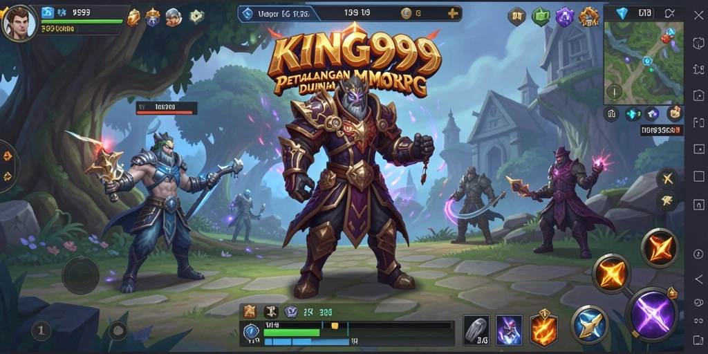 Gameplay epik KING999 dengan pertarungan seru dan dunia yang luas.