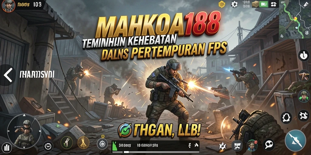 Tampilan mendebarkan dalam aksi gameplay FPS MAHKOTA188.