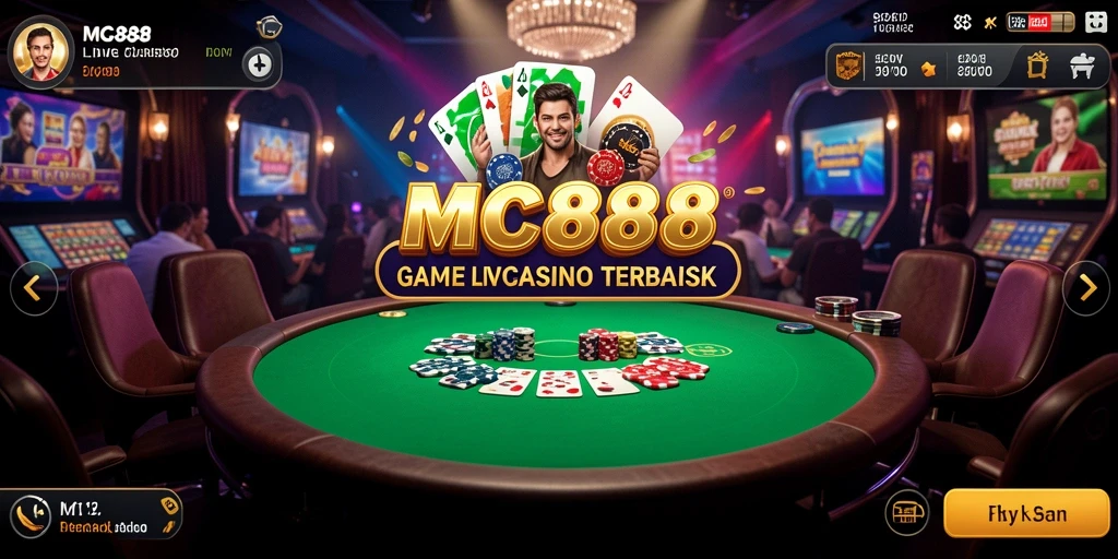 Tampilan utama MC888 menampilkan dealer langsung yang siap melayani pemain.