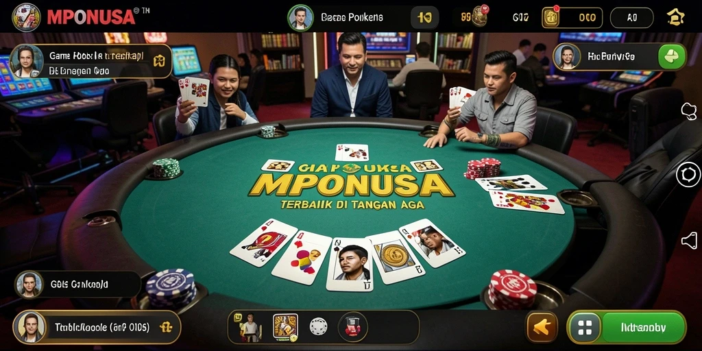Tampilan gameplay poker yang menarik dari MPONUSA.