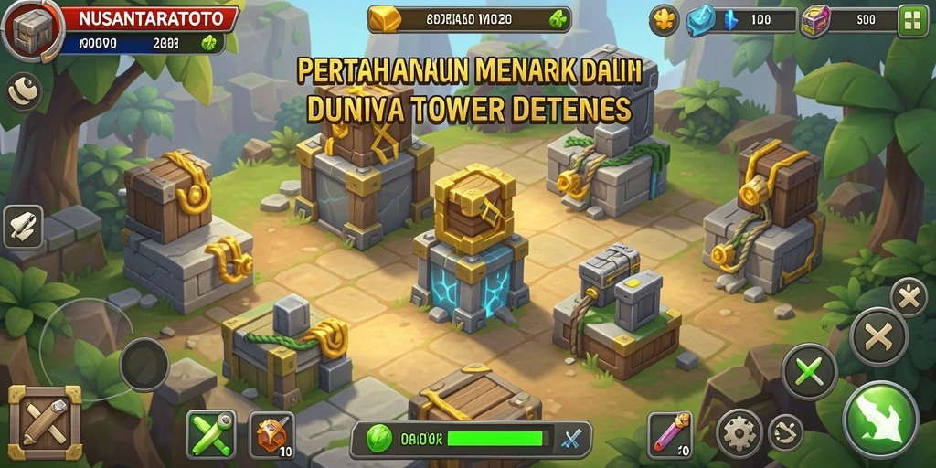 Gambar menampilkan gameplay menegangkan dari NUSANTARATOTO Tower Defense.