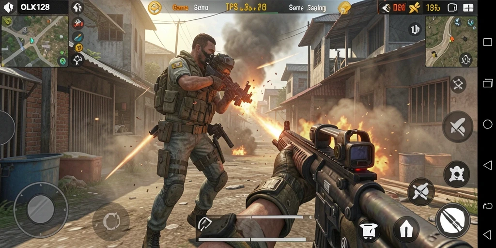 Tampilan gameplay OLX128 yang mendebarkan dan penuh aksi.