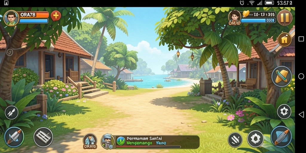 Tampilan gameplay ORA78 yang menawan dalam mode Idle.