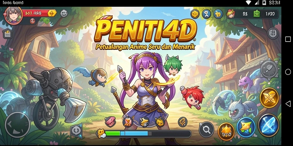 Tampilan gameplay PENITI4D dengan karakter Anime yang menarik.