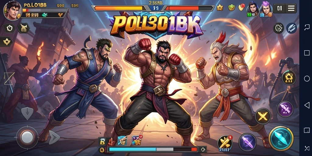 Screenshot gameplay <strong>POLO188</strong> menunjukkan aksi pertarungan yang mendebarkan.