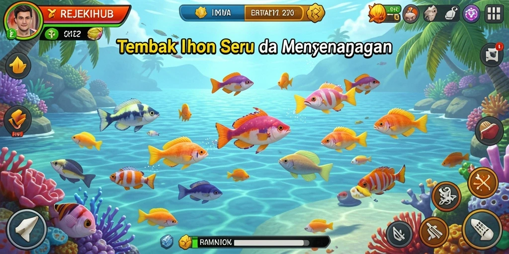 Tangkapan layar yang menampilkan gameplay seru REJEKIHUB Tembak Ikan.