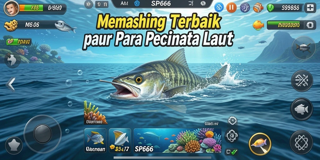 Tangkapan ikan yang memukau dalam gameplay SP666.