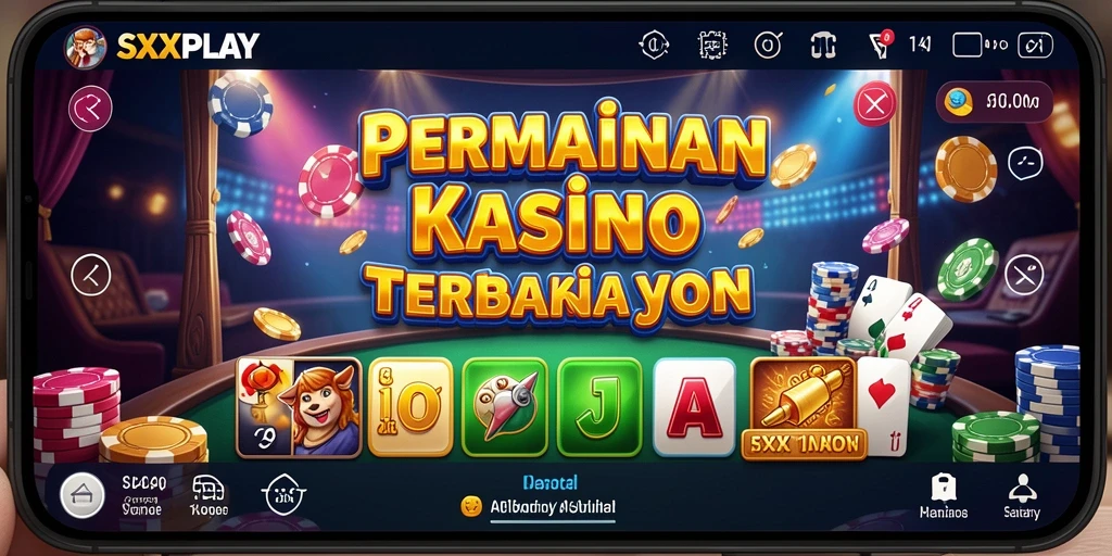 Tampilan gameplay menarik dalam aplikasi Kasino SXXPLAY.